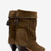 Dalby Draped Suede Calfskin Leather Boots