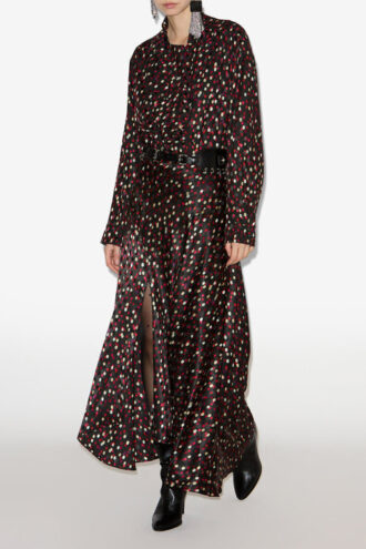 Emany Silk Polka Dot Print Blouse