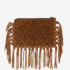 Flat Pouch Fringed Leather Clutch Bag Flat Pouch Fringed Leather Clutch Bag