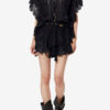 Payton Caftan Style Cotton and Floral Lace Top